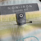 Women Checkered Print Spring Button Front Shirt Sz-16 Pale Yellow Blue Green