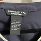 Doncaster Navy 100% Silk Career Blouse Secretary Sz-SMALL