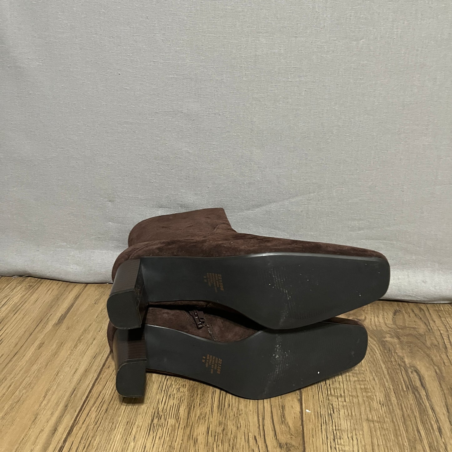 Aj Valenci Chocolate Suede Ankle Booties