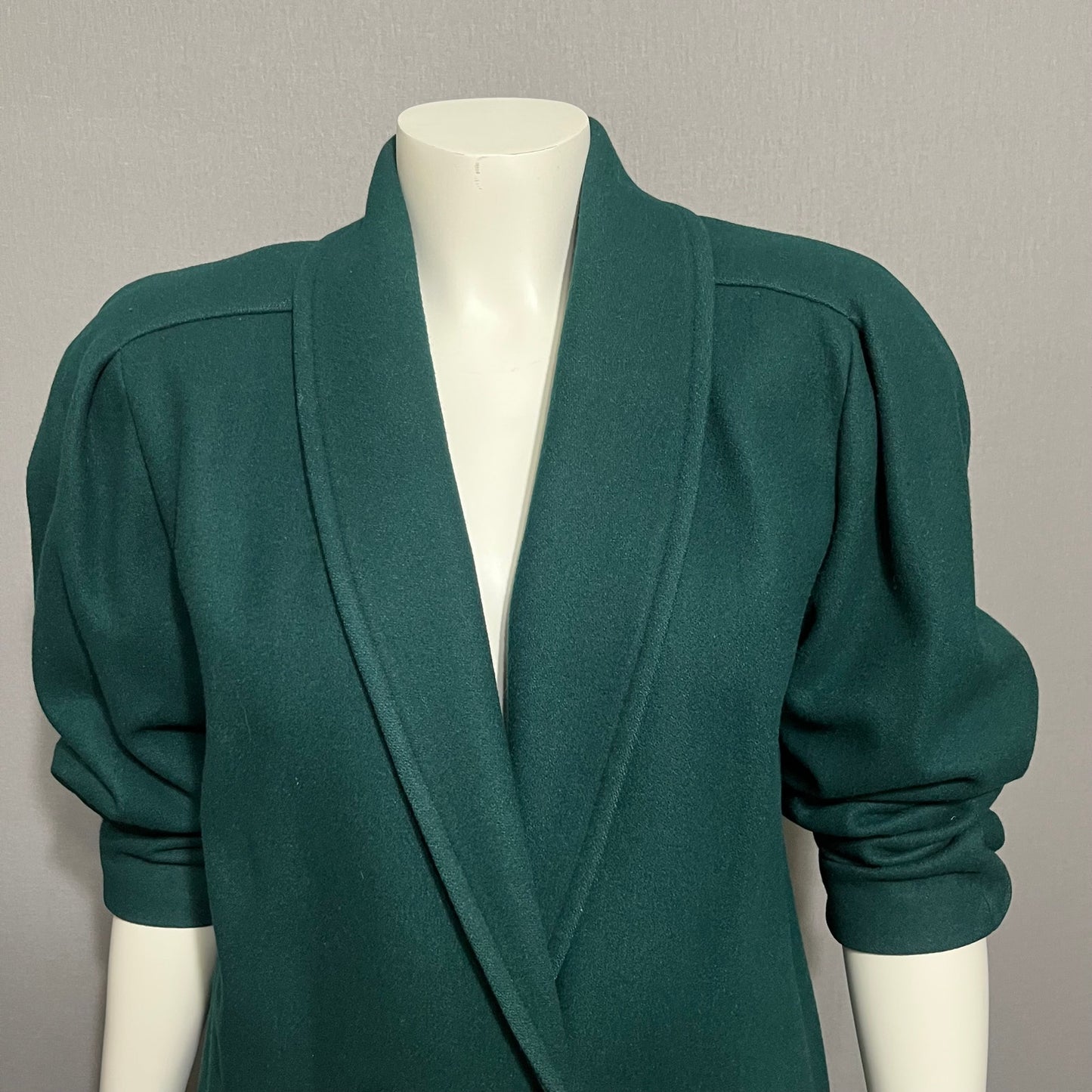 J. Gallery Vintage Green Wool Double Breasted Coat Sz-5/6 (Med/Lg)