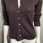 Jones Wear Burgundy Cheetah Print Cardigan Sweater Sz-Small