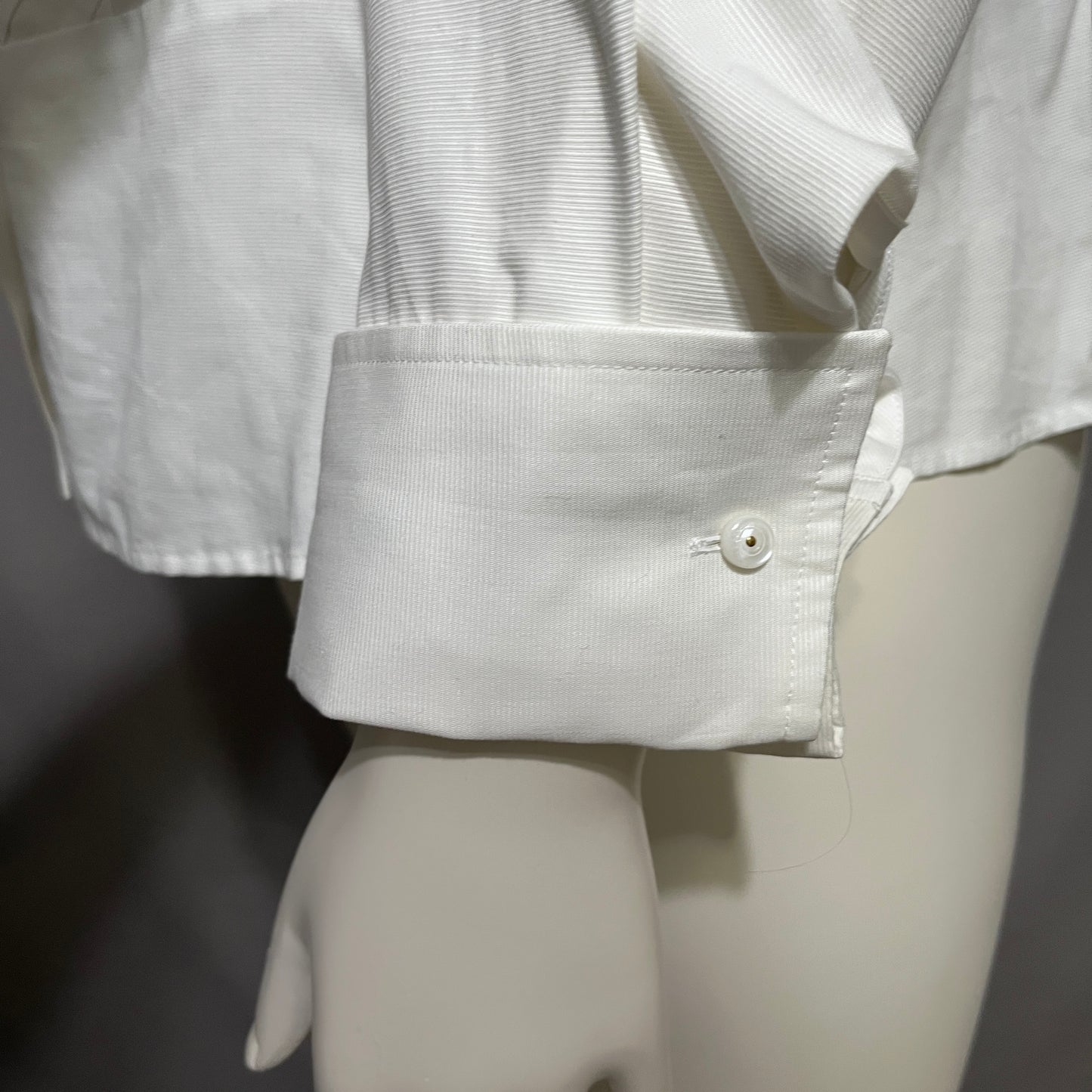 Jones New York Pintucked Peplum 100% Cotton Shirt Sz-2X