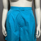 Michele Palmer Blue Cotton Blend High Waist Walking Shorts Sz-12