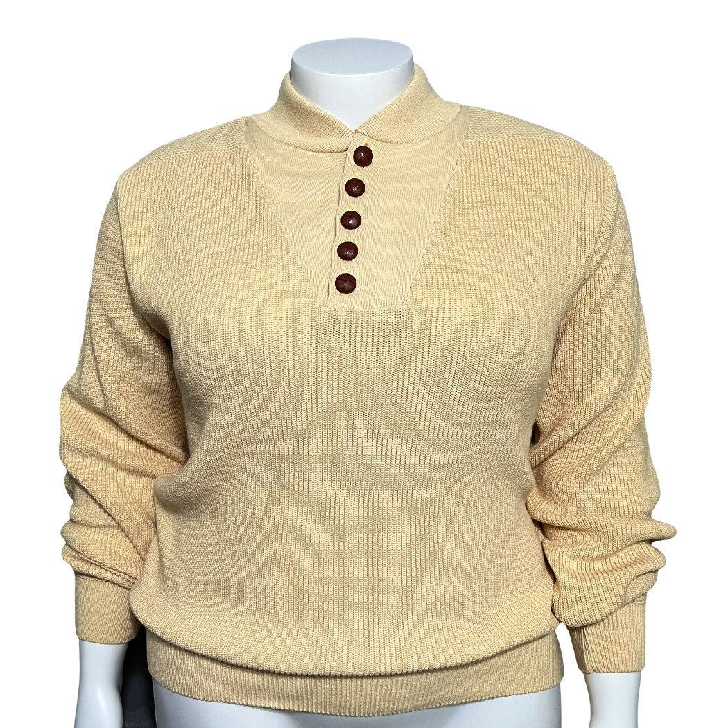 Lands End Men’s/Unisex Yellow Pullover Long Sleeve Sweater Sz-Large (42-44)