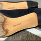 Salvatore Ferragamo Navy Textured Suede Leather Kitten Heel Sz-6 1/2 B