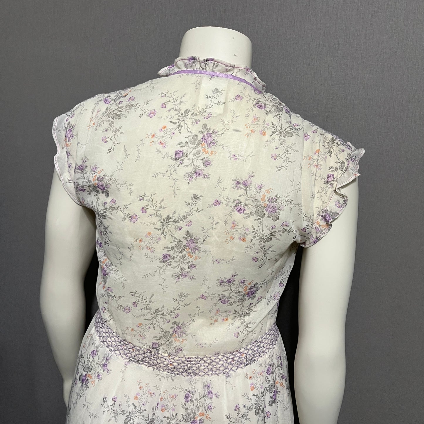 Floral Wrap Dress with Purple Accents