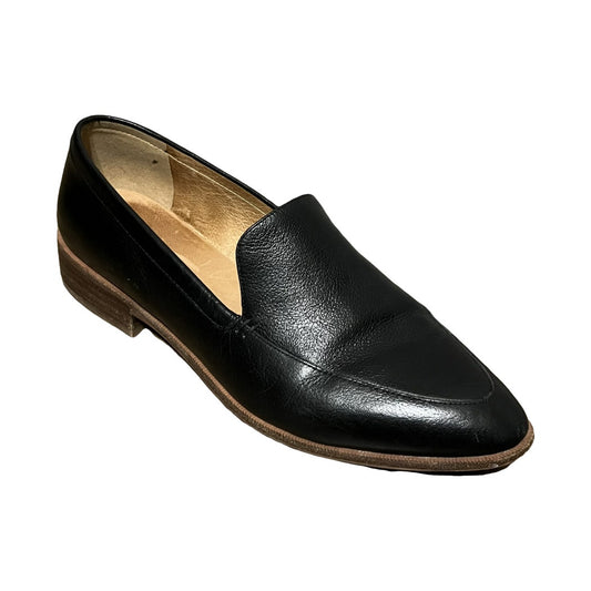 Madewell Black Leather Pointy Toe Flat Loafers Sz-10