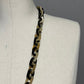 J. Crew Tan & Black Square Linked Necklace Sz-One Size