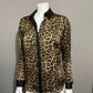 Michael Kors Cheetah Print Satin Blouse Sz- Medium Petite