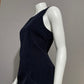 Eddie Bauer Corduroy 100% Cotton Navy Sleeveless Dress Sz 8 Tall