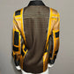 Calvin Klein Geometric Gold & Black Satin Blouse Sz-Small