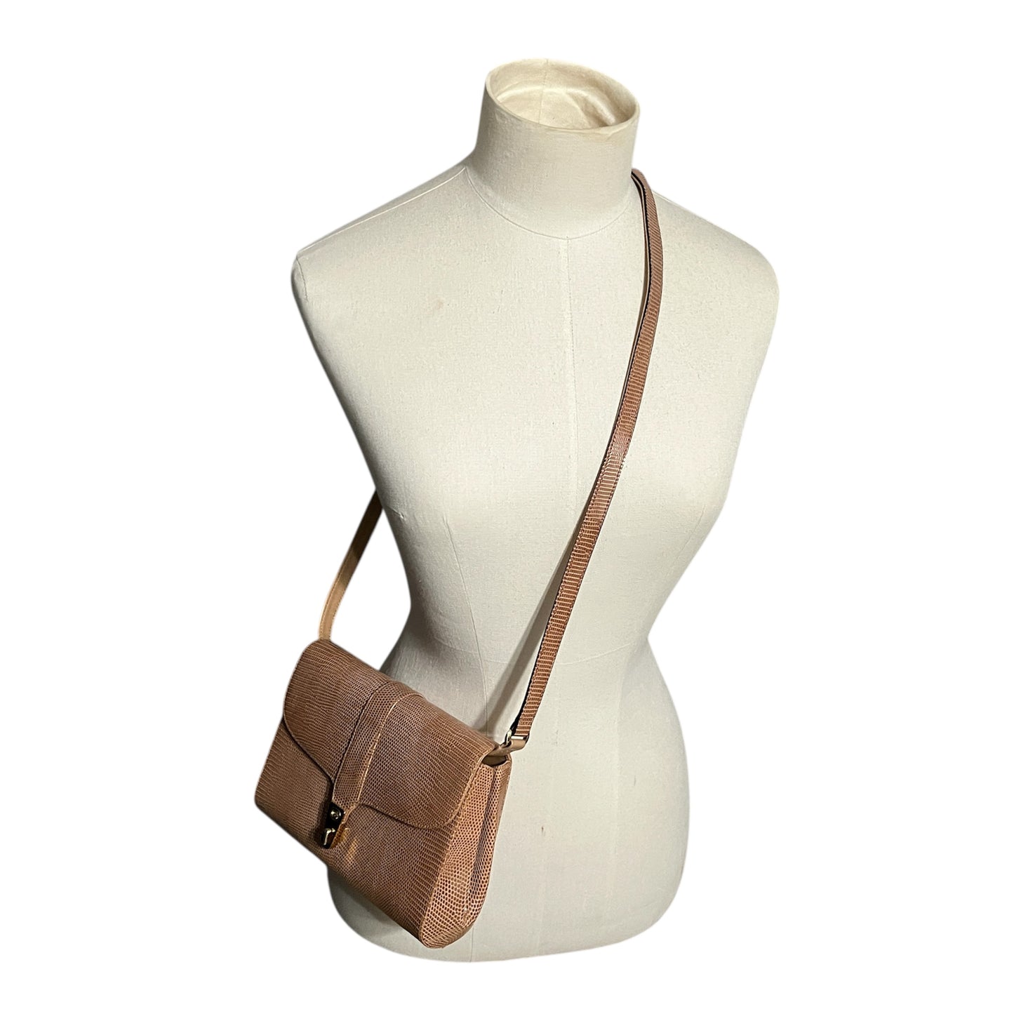 Vintage 70s Gucci Boutique Lizard Leather Handbag