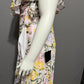 Lulus Floral Ruffle High Low V-Neck Flowy Wrap Dress Sz-Medium