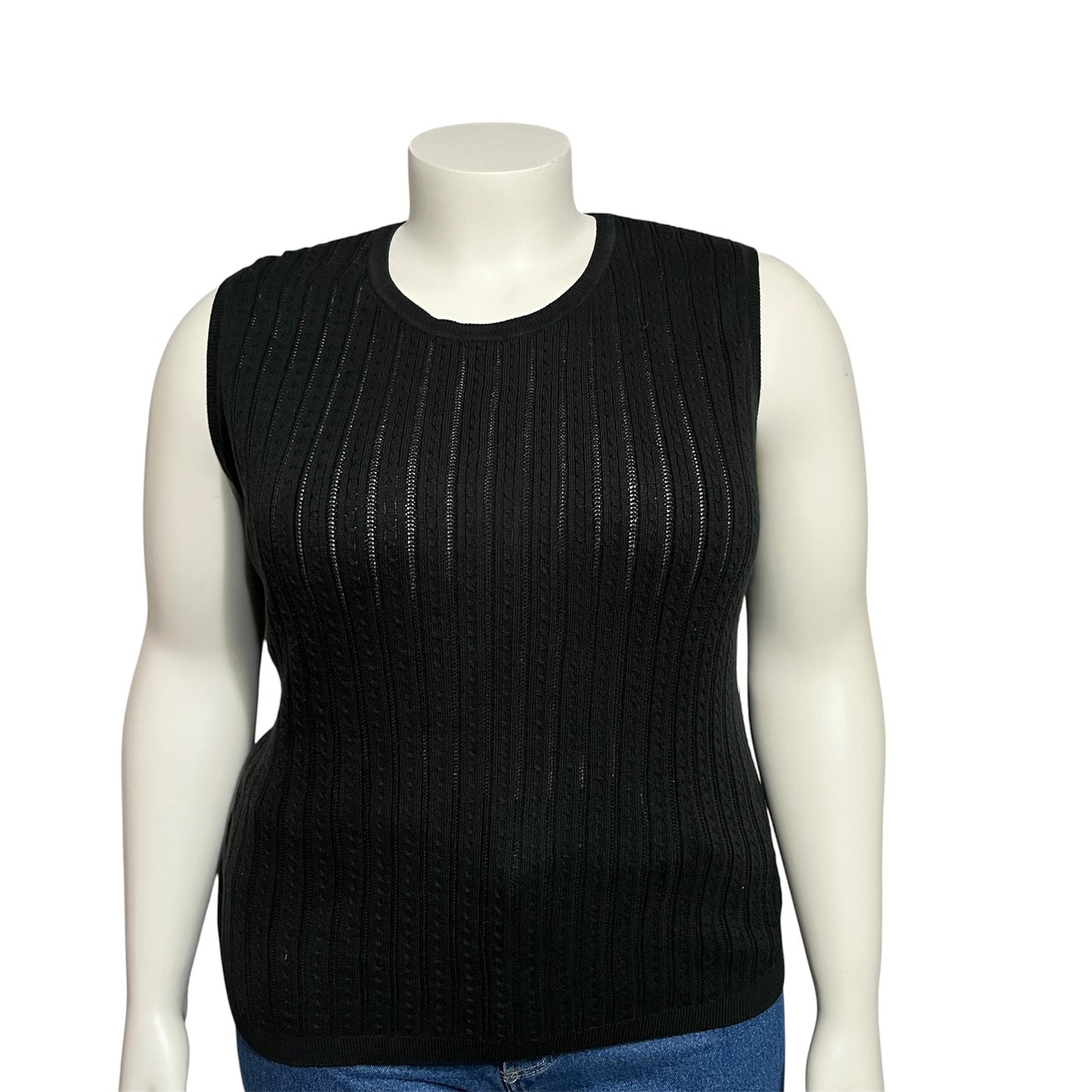 Foxcroft Women’s Shell Sweater Vest 100% Supima Cotton Sz-XXL