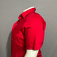 Lands End Cherry Red Cotton Womens Button Front Shirt Sz-Xl