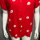 California Krush Cherry Red 100% Rayon Shirt Size Medium