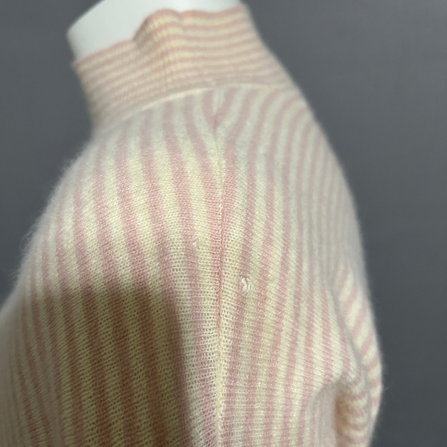 Vintage Women’s Striped Sweater Lambswool Rabbit Hair Sweater Sz-Medium