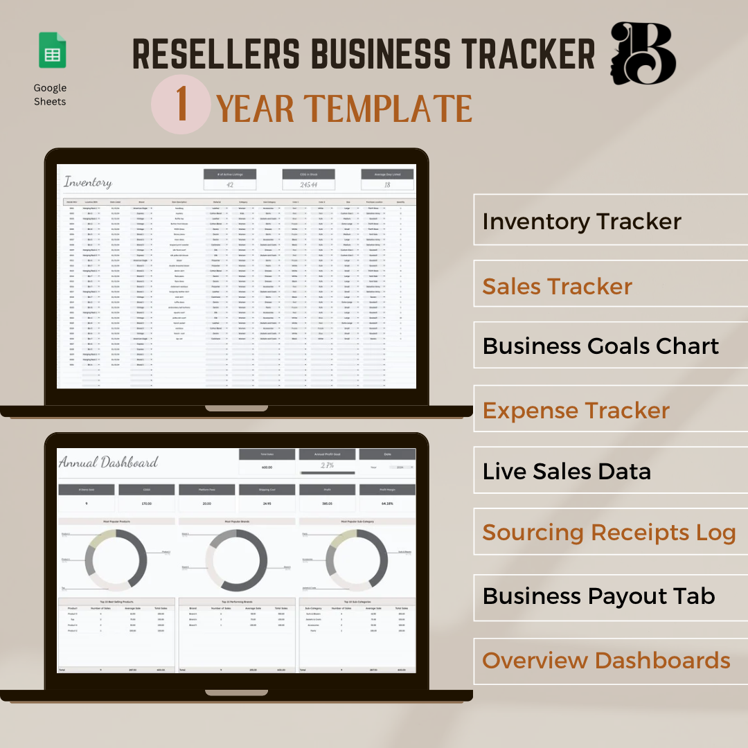 1 Year ONLY (2024) Resellers Business Tracker