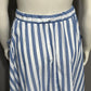 Blue and White Striped 100% Cotton Women's Skirt