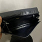 Neiman Marcus Navy Crocodile Print Italy Fold Over Clutch Handbag