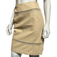 Anne Klein Cream Leather Skirt Sz-8
