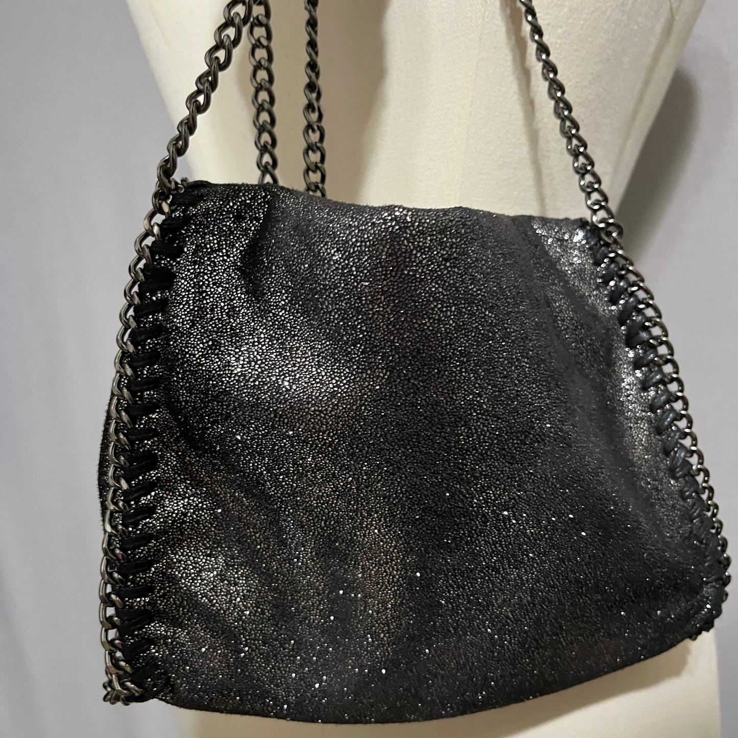 Gunmetal Sparkly One Shoulder Bag