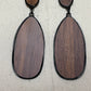 Wooden Brown and Black Drop Earrings
