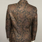 Collections For Le Suit Brown Paisley 3 Button Blazer Sz-12