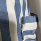 Blue and White Striped 100% Cotton Women's Skirt