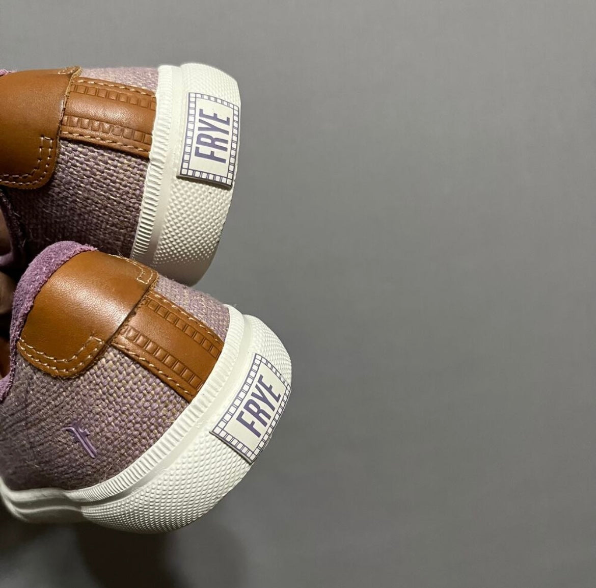 Frye Purple Canvas Lace Up Sneakers Sz-8