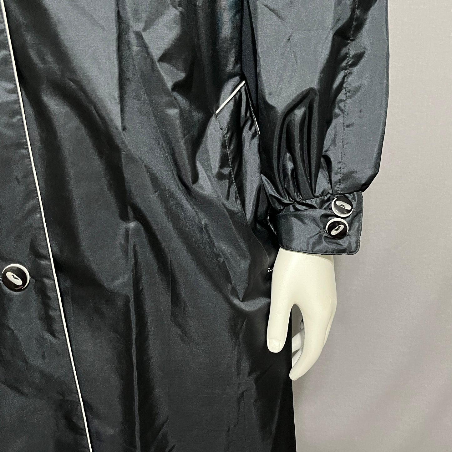 Worthington Black and White Polka Dot Rain Jacket Sz-18W