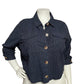 Lane Bryant Navy Linen / Cotton Striped Lightweight Jacket Sz-18