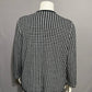 Josephine Chaus Black Houndstooth Open Front Cardigan Sz-Large