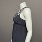 Ted Baker Grayish Blue 100% Silk Flowy Maxi Dress Sz-2