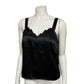 Charter Club Vintage Black 100% Silk Beaded Tank Shell Blouse Sz-6