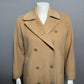 Calvin Klein Camel Hair Wool Double Breasted Tan Coat Sz-6 (Large)