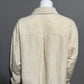 Eileen Fisher Tan Linen & Silk Blend Button Front Shirt Sz-Large