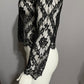 Katherine Harestad Black Allover Lace Collared Blouse Sz-Medium/Large