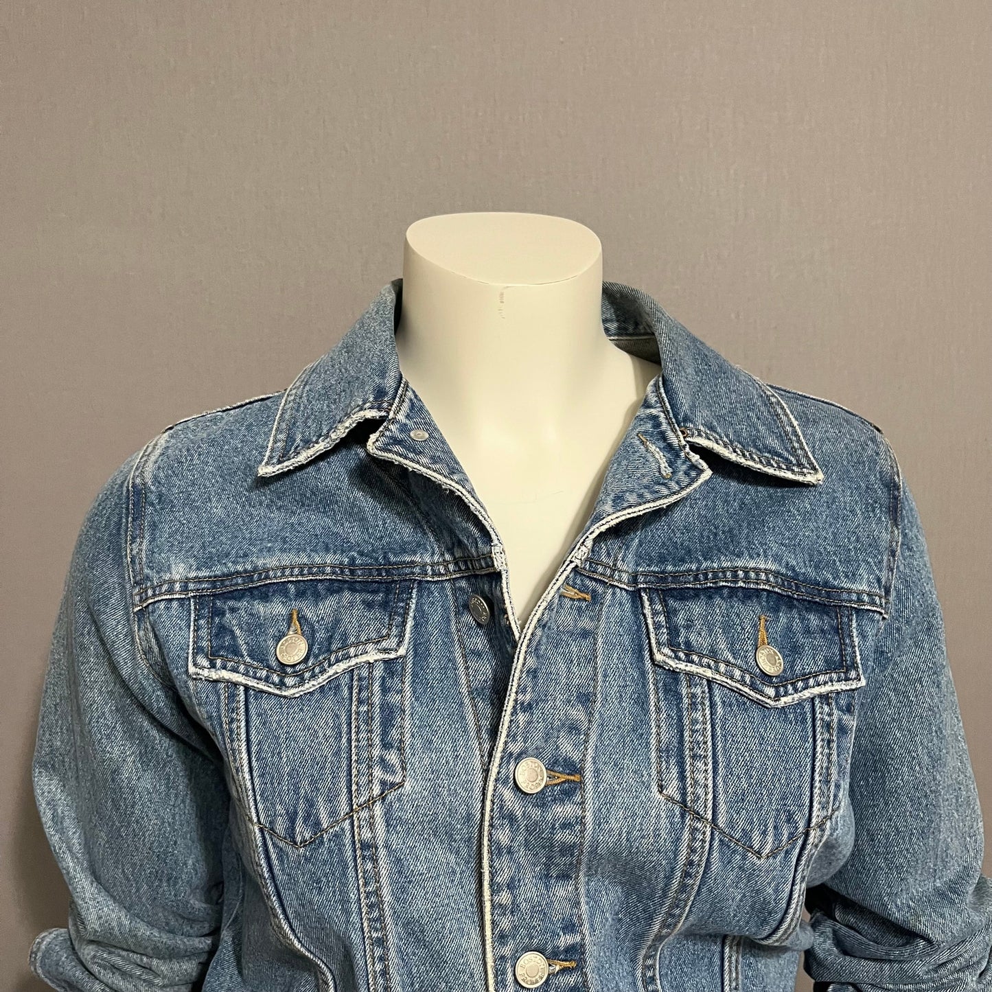 Boston Proper Denim 100% Cotton Cropped Jacket Sz-12