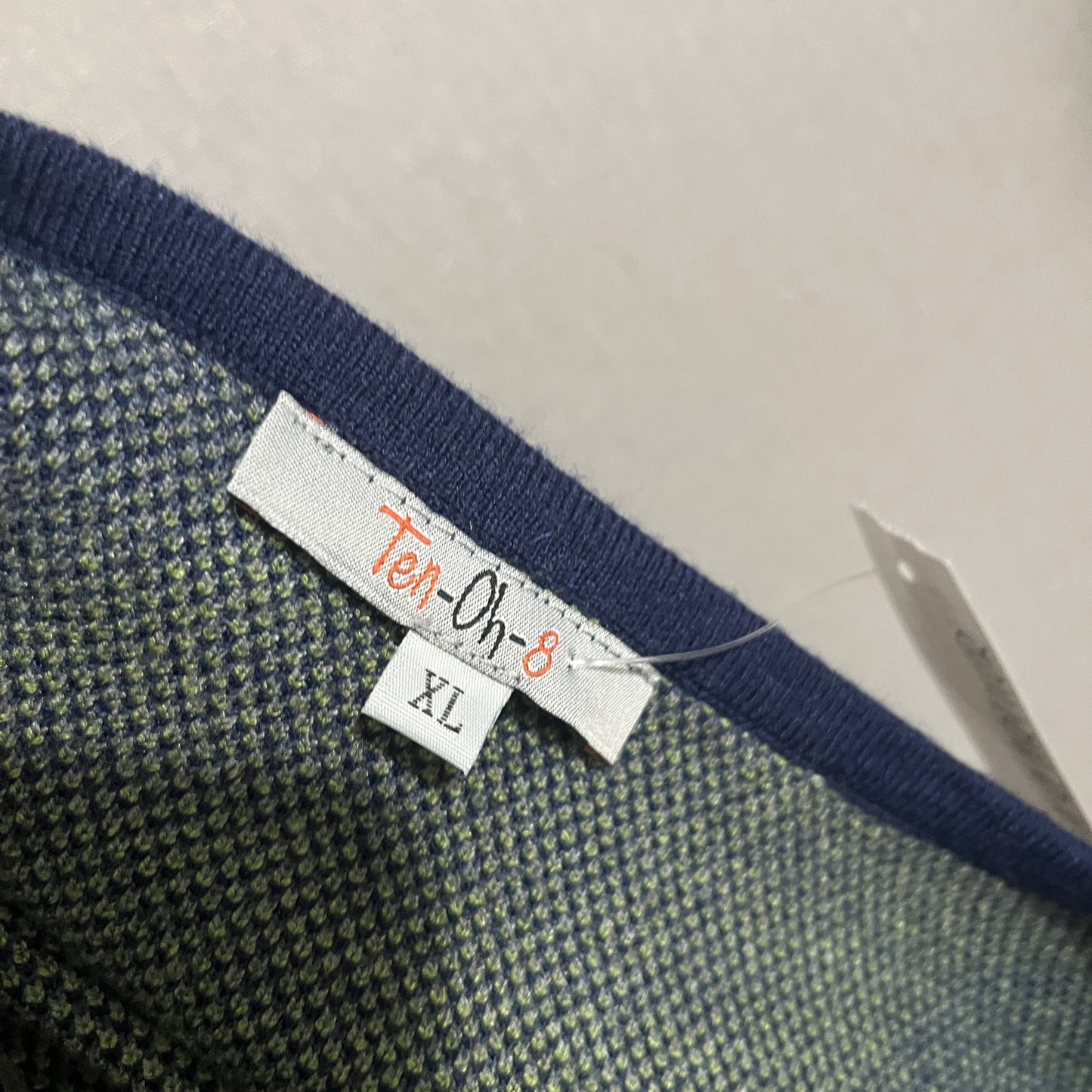 Ten-Oh-8 Blue Green Colorblock Dolman Sweater Sz-XL