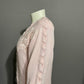 Vintage Angenie Pink Braided V-Neck Floral Applique Sweater Sz-Medium