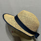 100% Straw Navy Bow Sun Hat