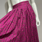 Liz Sport Vintage Pink Geometric Rayon Print Maxi Skirt Sz-8 (Small)