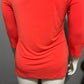 Peck & Peck Orange Cutout Sleeve Knit Casual Vacation Top Sz-XL