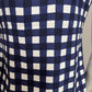 Banana Republic Checkered Print Navy White V-Neck Top