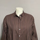 Everlane Brown Striped 100% Oversized Cotton Shirt Sz-16
