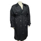 London Fog Dark Navy Double Breasted Unisex Trench Coat Sz-40 R Lg/XL