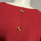 Ten-Oh-8 Rust Red Button Back Sweater Sz-XL