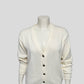 Bobbie Brooks Cream Button Front Preppy Sweater