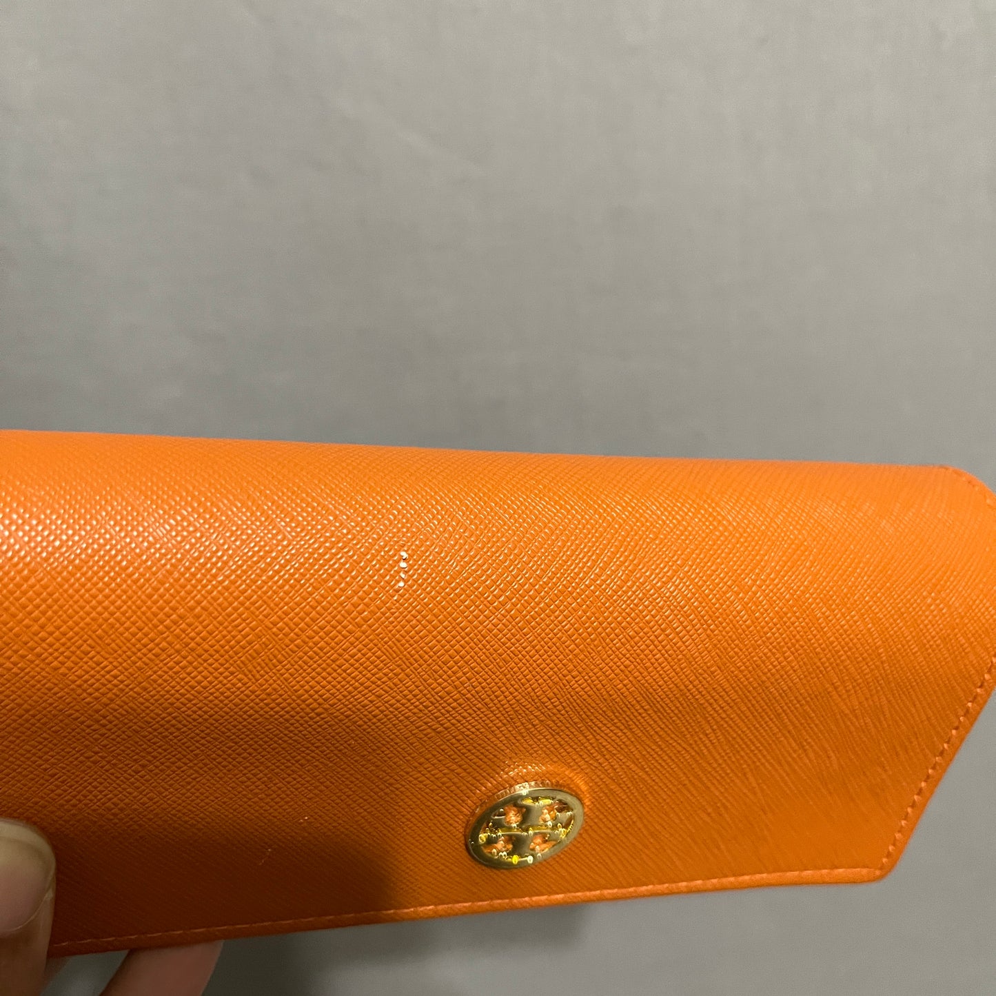 Tory Burch Vibrant Orange Eyeglass Case with Eyeglass Bag